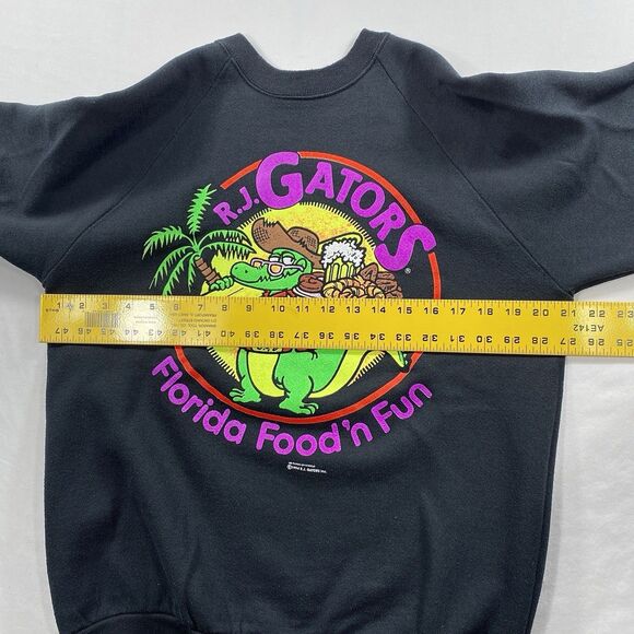 VTG Fruit of the Loom Sweatshirt Florida Gator Black Graphic Print Size Large - Picture 5 of 9